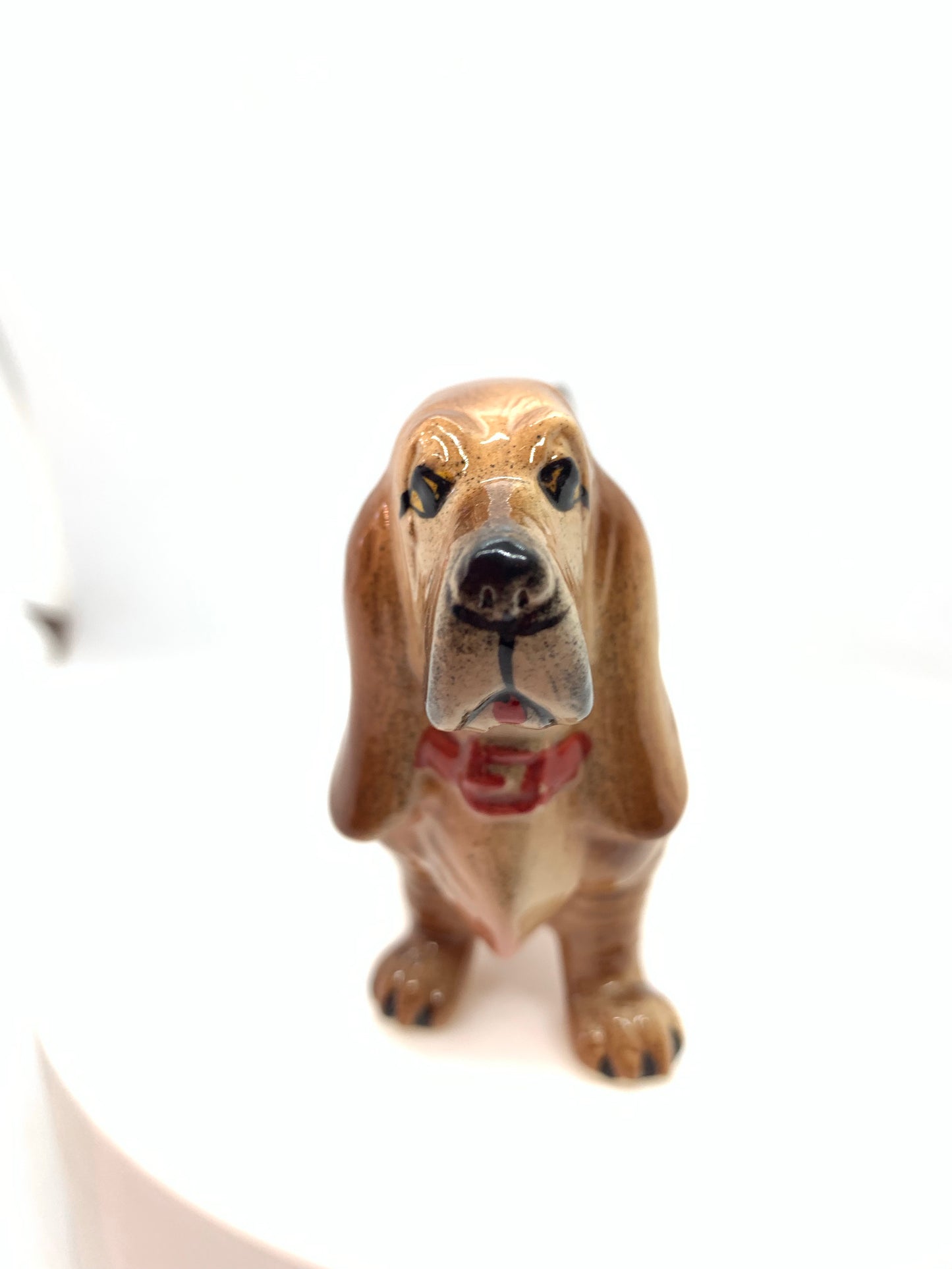 Porcelain Dog Figurine Blood Hound Dog Breed