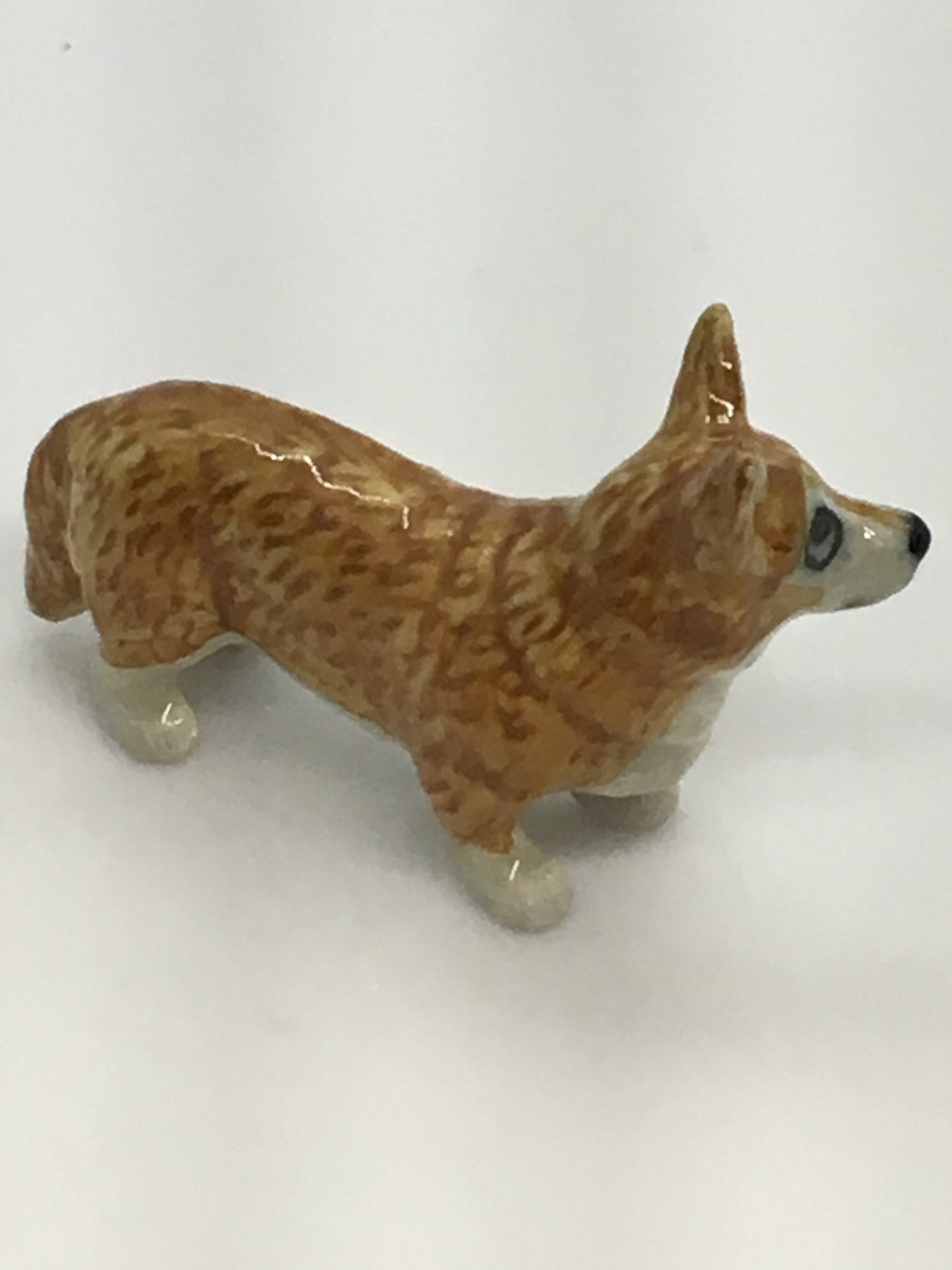 Miniature Porcelain Dog Figurine Corgi Mini