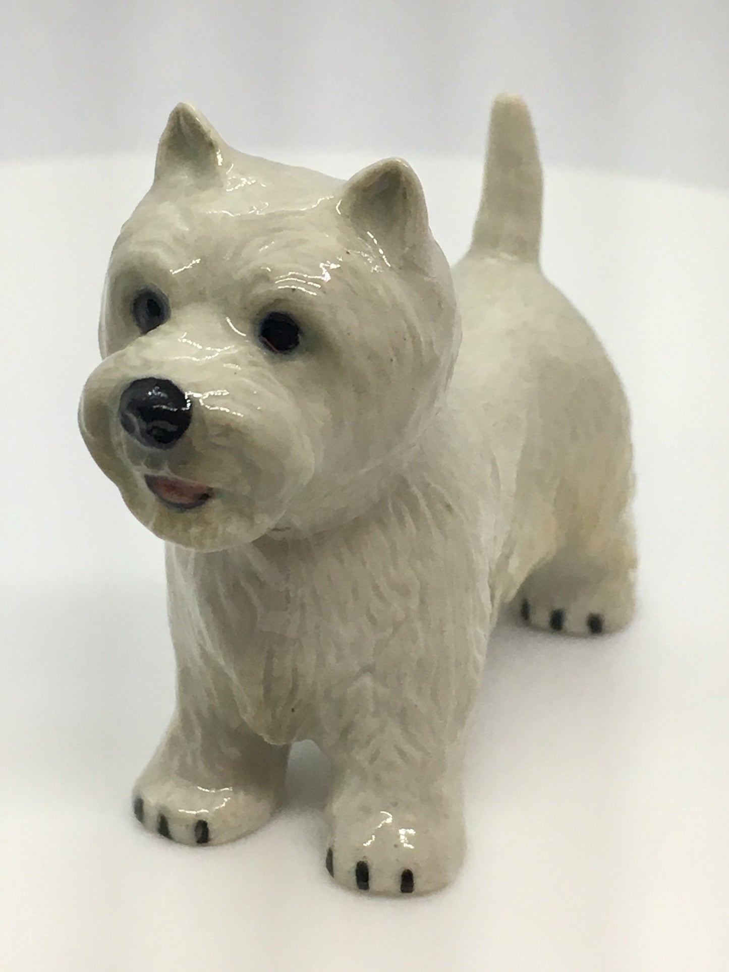 Miniature Porcelain Dog Figurine West Highland Terrier Dog Breed