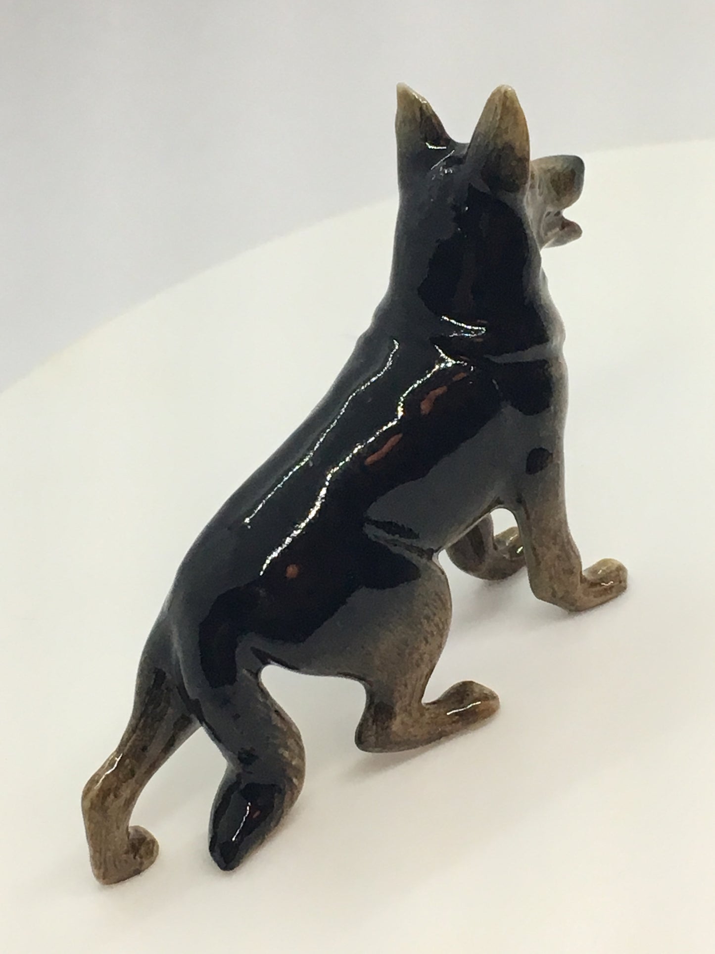 Miniature Porcelain Dog Figurine German Shepherd Alsatian Schaferhund Dog Breed