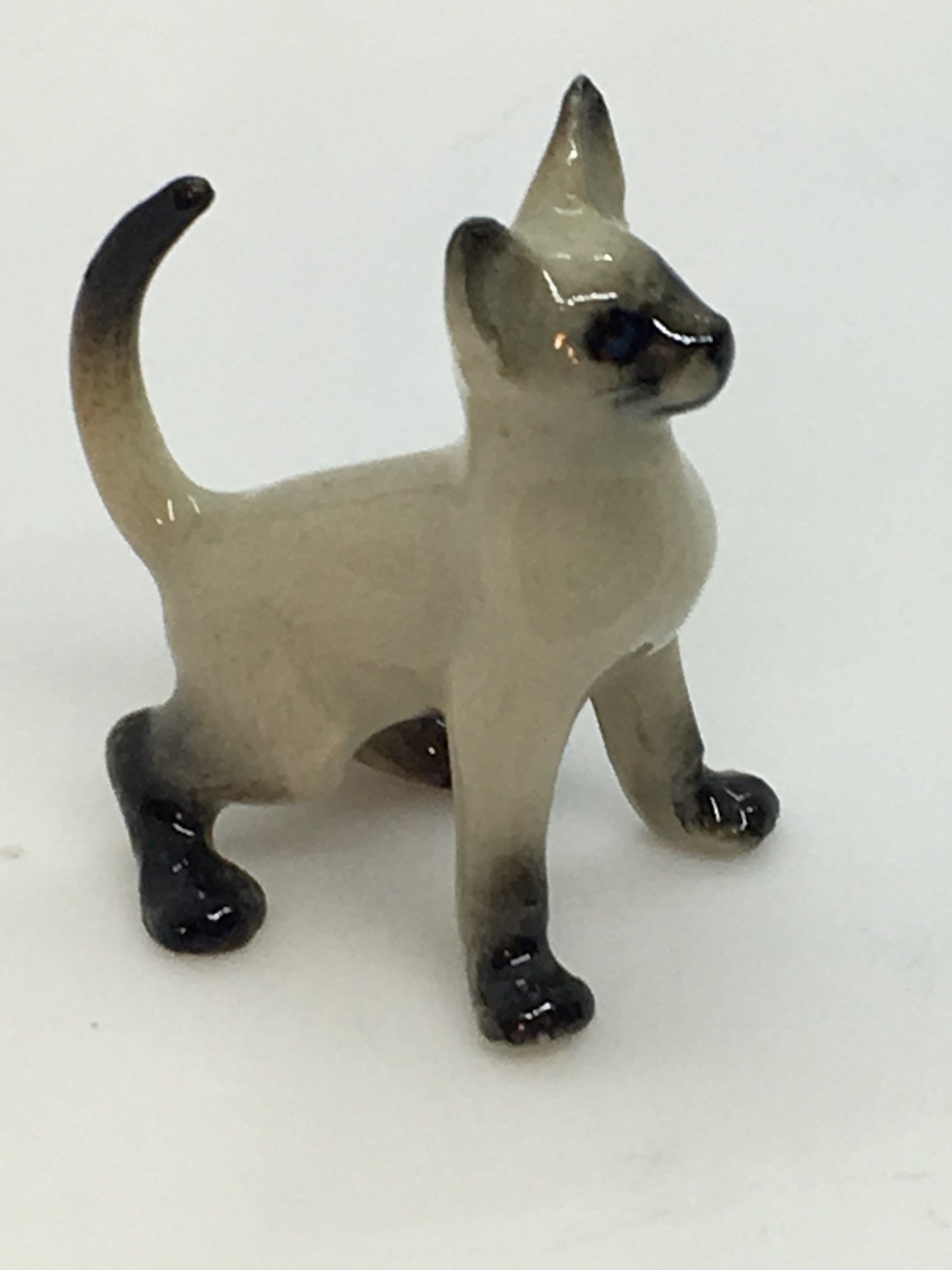 Miniature Porcelain Cats Kittens Figurines Siamese Kitten