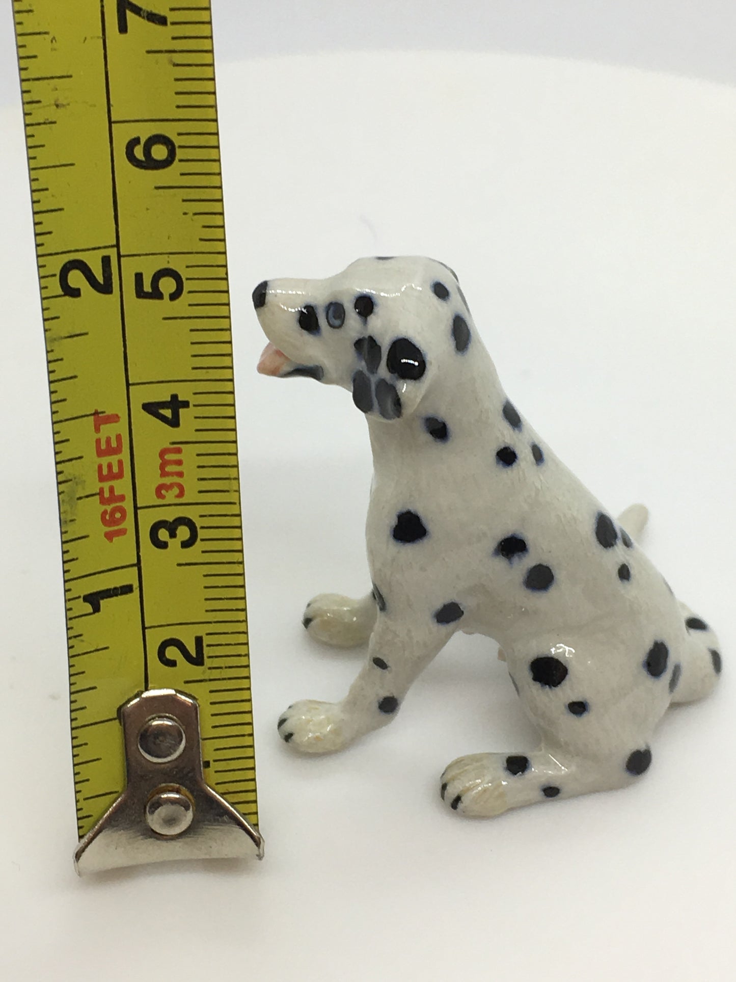 Miniature Porcelain Dog Figurine Dalmatian Sitting Dog Breed