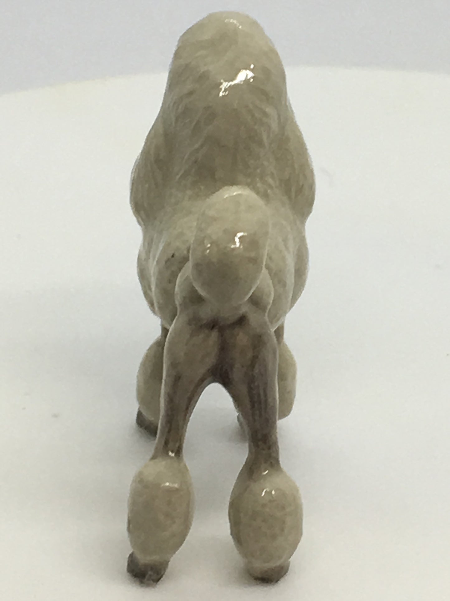 Miniature Porcelain Dog Figurine White Poodle Dog breed