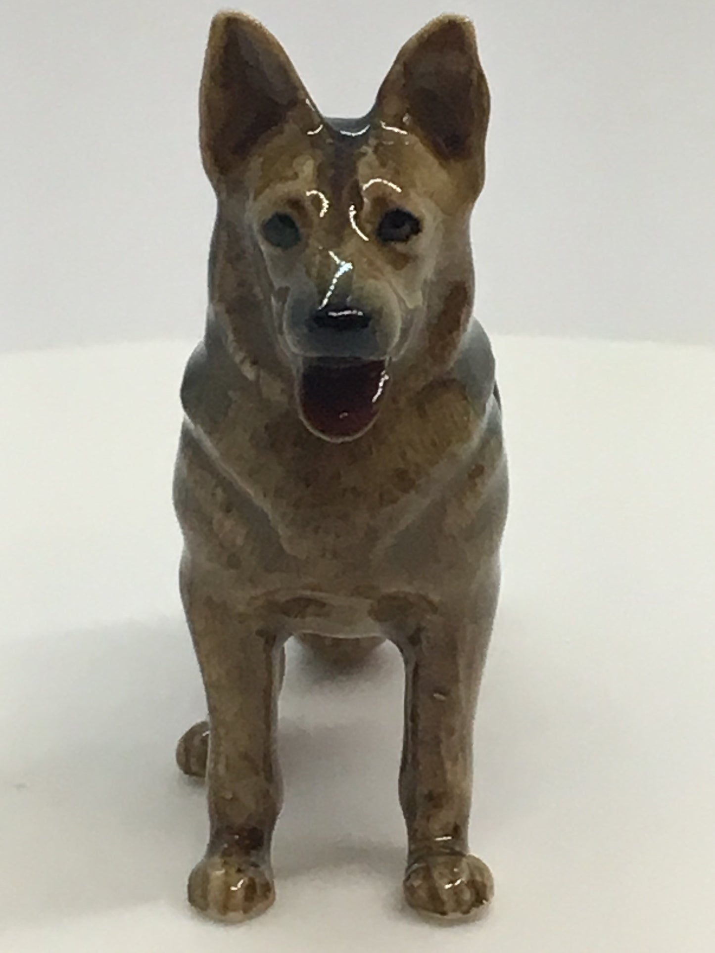 Miniature Porcelain Dog Figurine German Shepherd Alsatian Schaferhund Dog Breed