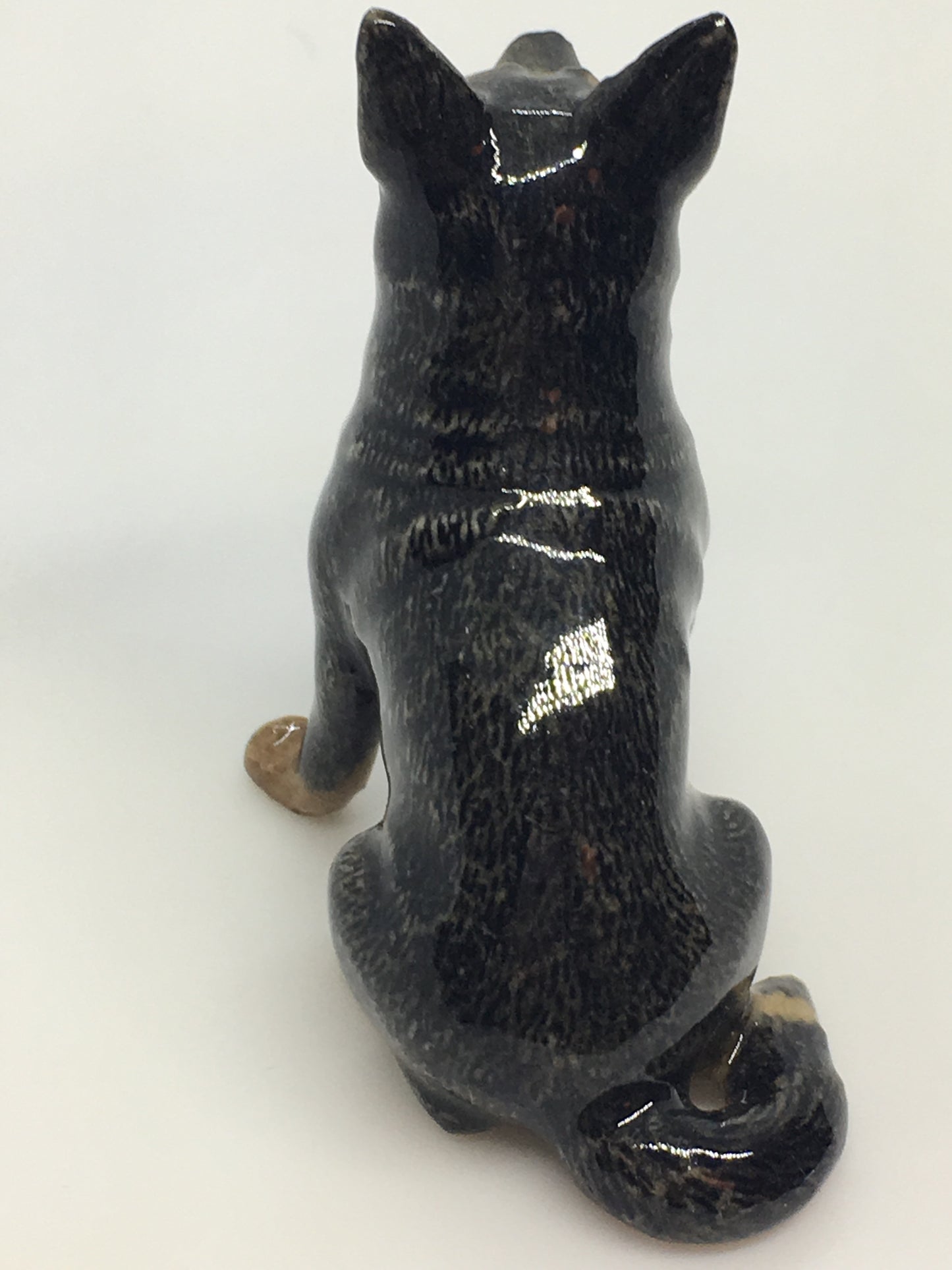 Miniature Porcelain Dog Figurine Australian Cattle Dog Breed Sitting