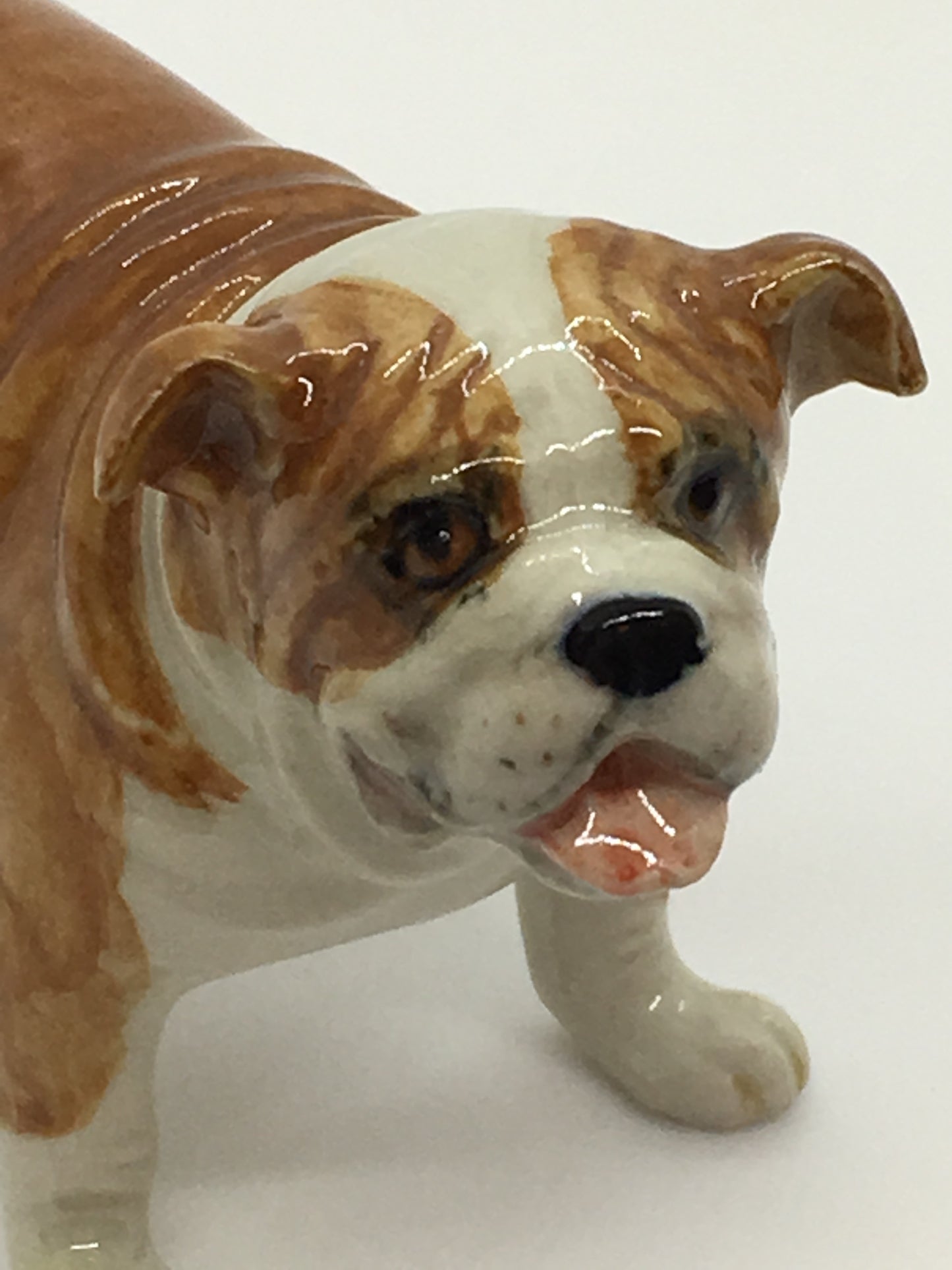 Miniature Porcelain Dog Figurine British Bulldog Dog Breed