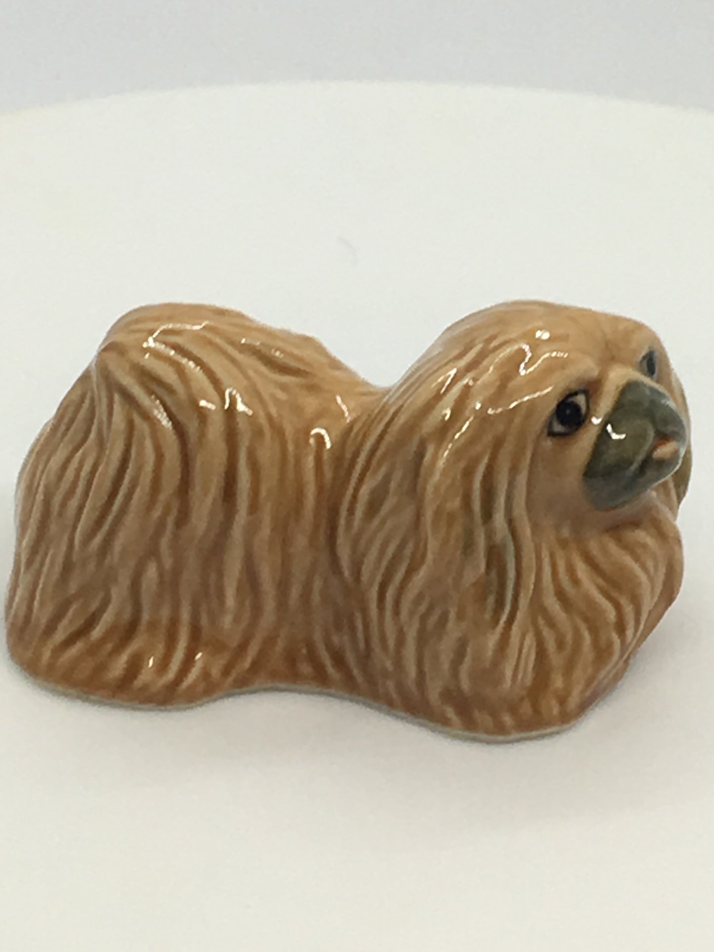 Miniature Porcelain Dog Figurine Pekingese