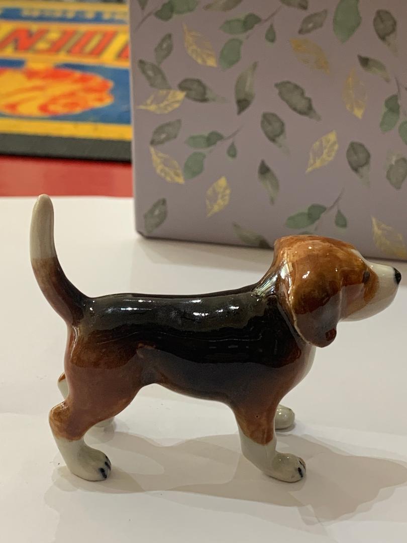 Miniature Porcelain Dog Figurine Beagle Breed
