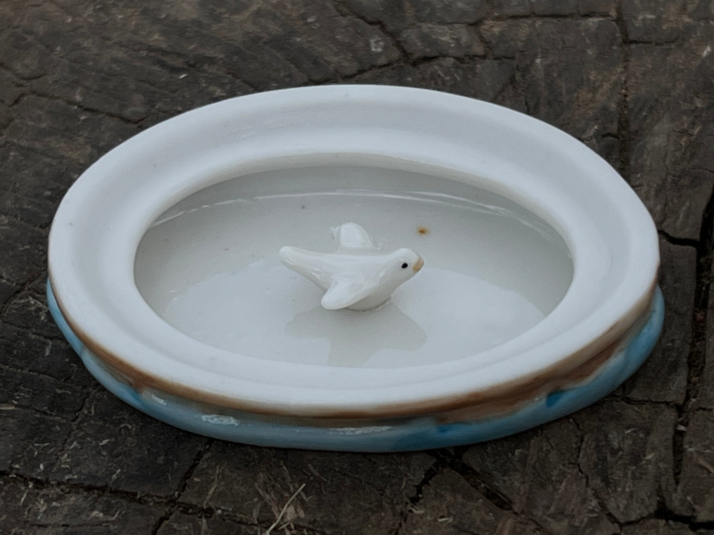 Miniature Porcelain Noah's Ark Trinket Holder