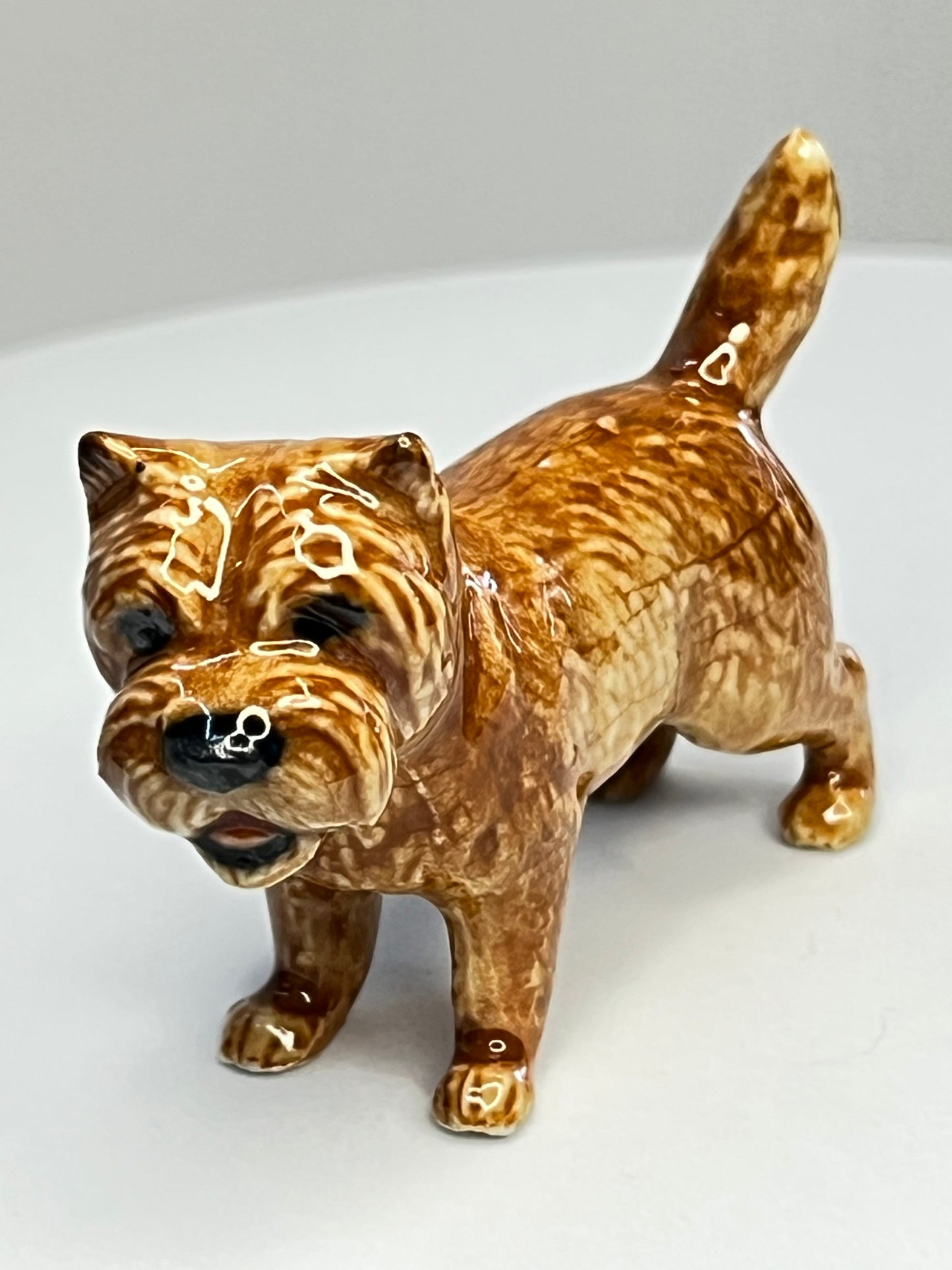 Miniature Porcelain Brown Ginger Cairn Terrier Figurine