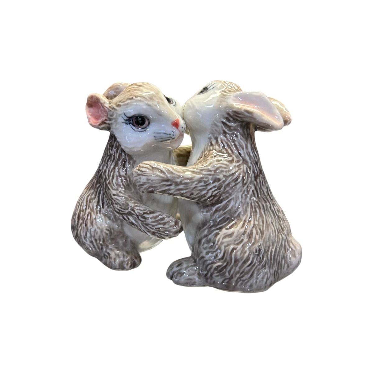 Hugging Rabbits Salt & Pepper Shakers