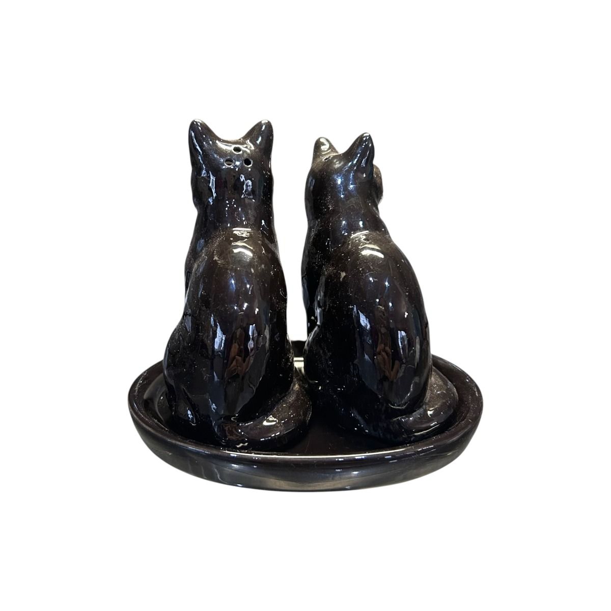 Tuxedo Black and White Cat Salt & Pepper Shakers