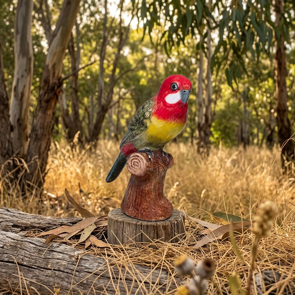 Miniature Porcelain Eastern Rosella Figurine