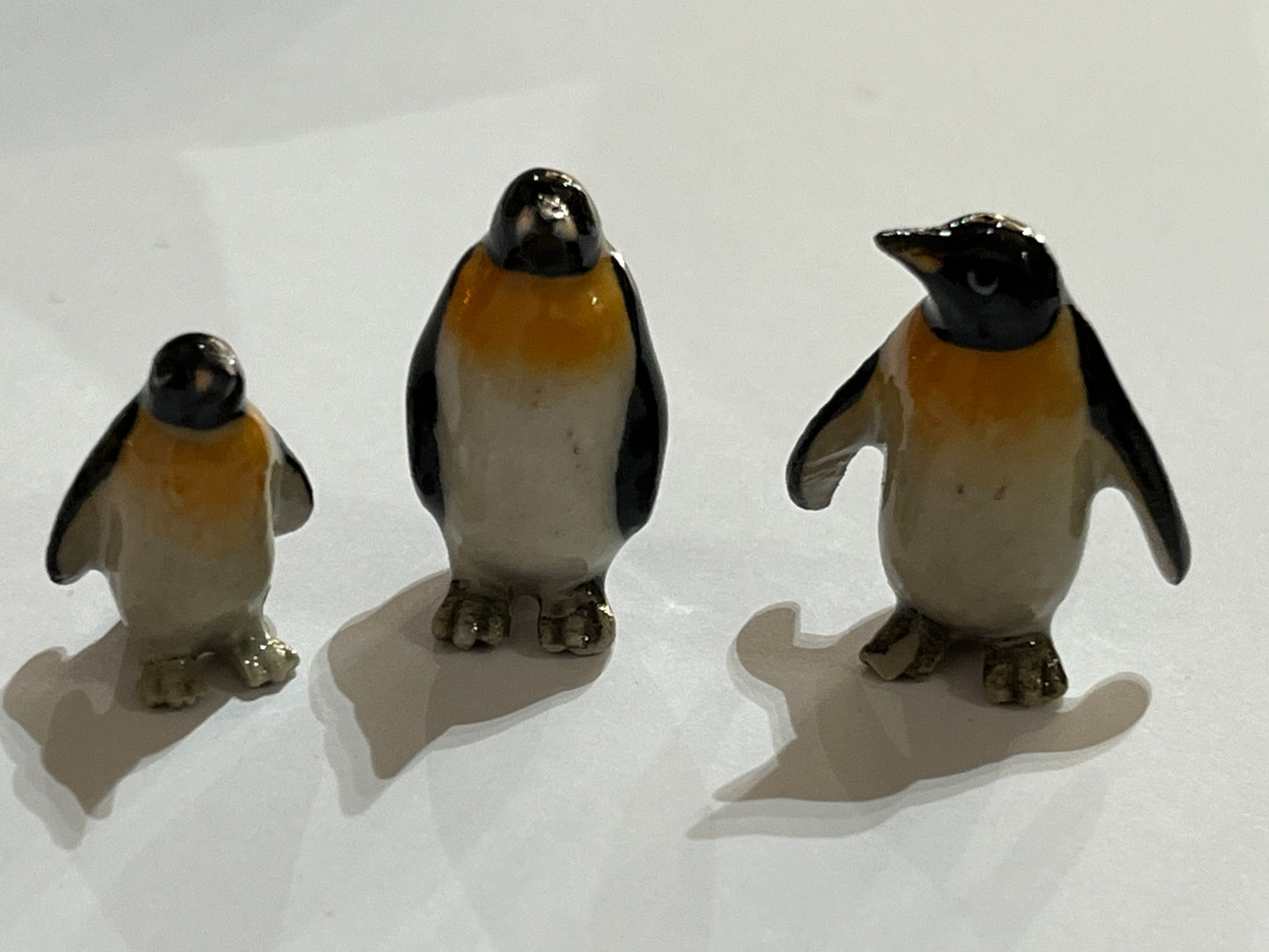 Miniature Porcelain Penguin Family Bird Figurines Mini (3Pcs)