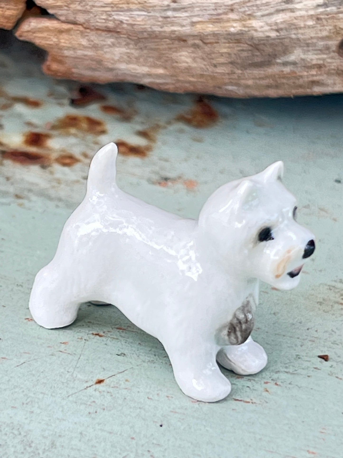 Miniature Porcelain Dog Figurine West Highland Terrier Mini