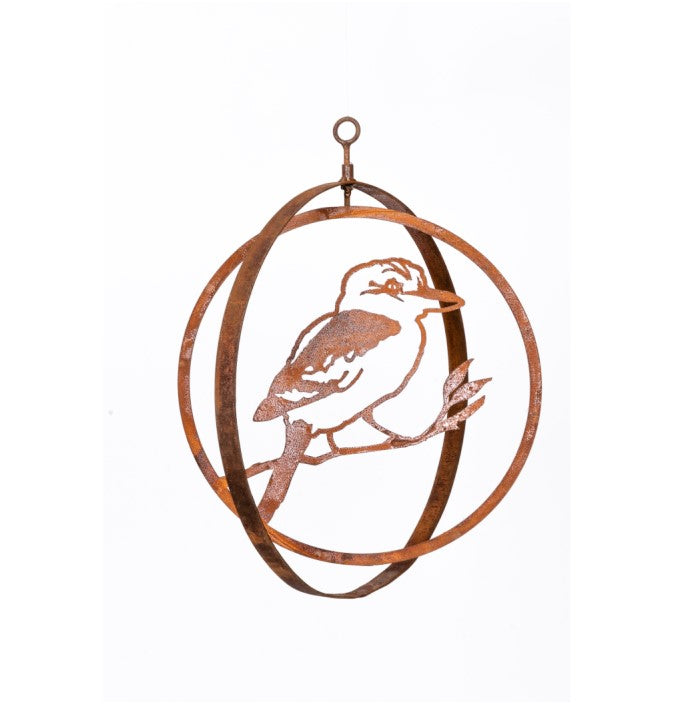 Kookaburra Hanging Double Rusty Ring