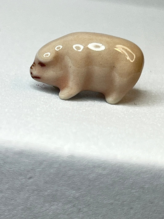 Miniature Porcelain Pig Figurine (Mini)
