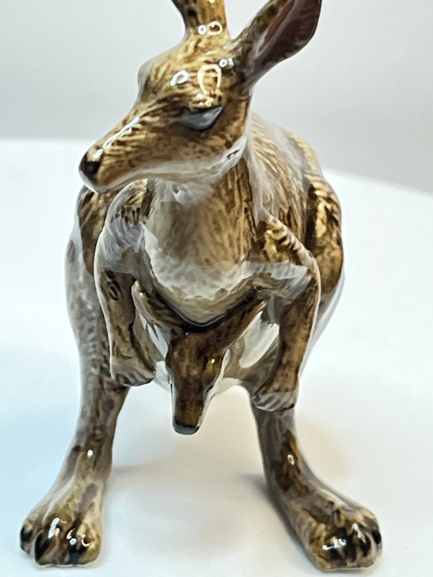 Miniature Porcelain Kangaroo Figurine Large