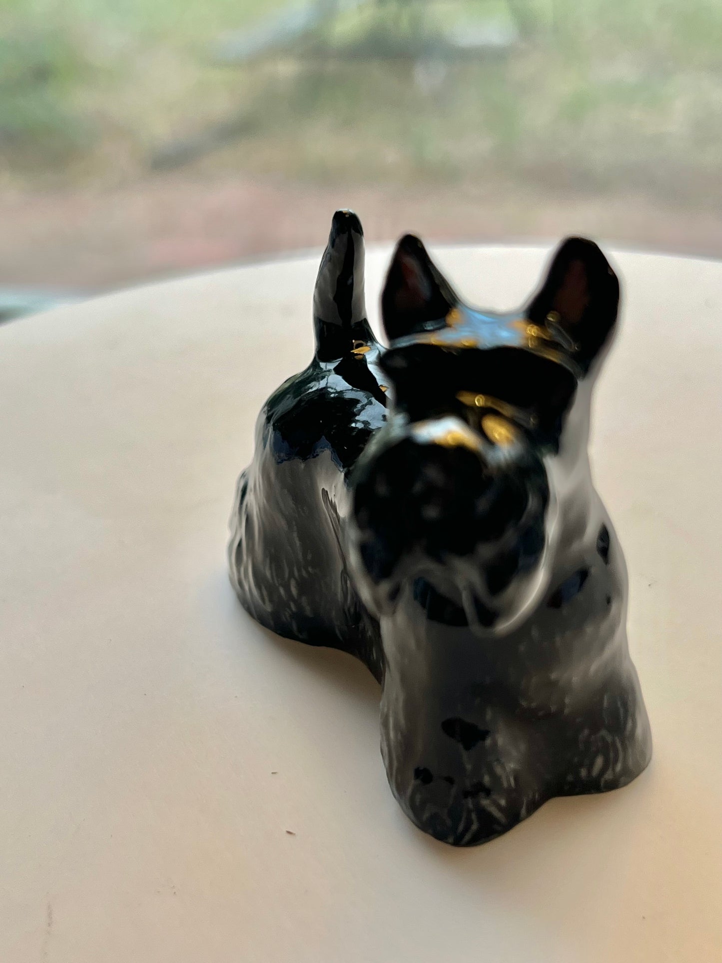 Miniature Porcelain Black Scottish Terrier Scottie