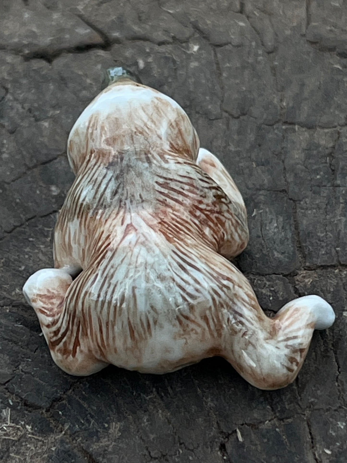 Miniature Porcelain Baby Sloth Laying Down Figurine