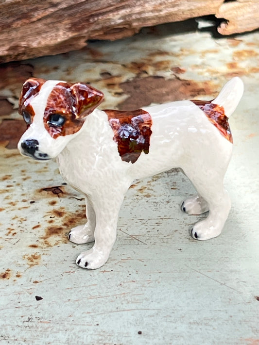 Miniature Porcelain Jack Russell Figurine Medium