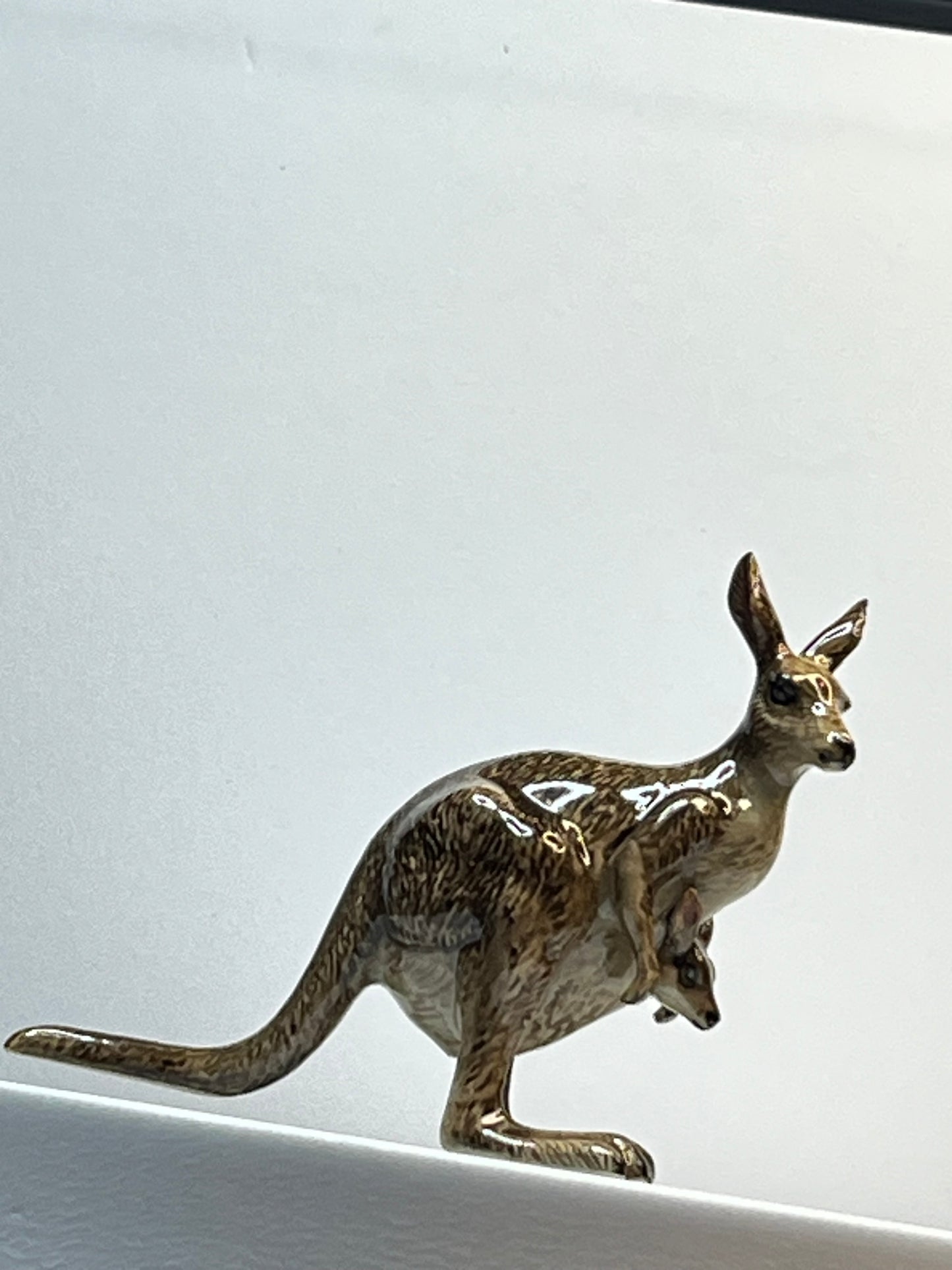 Miniature Porcelain Kangaroo Figurine Large
