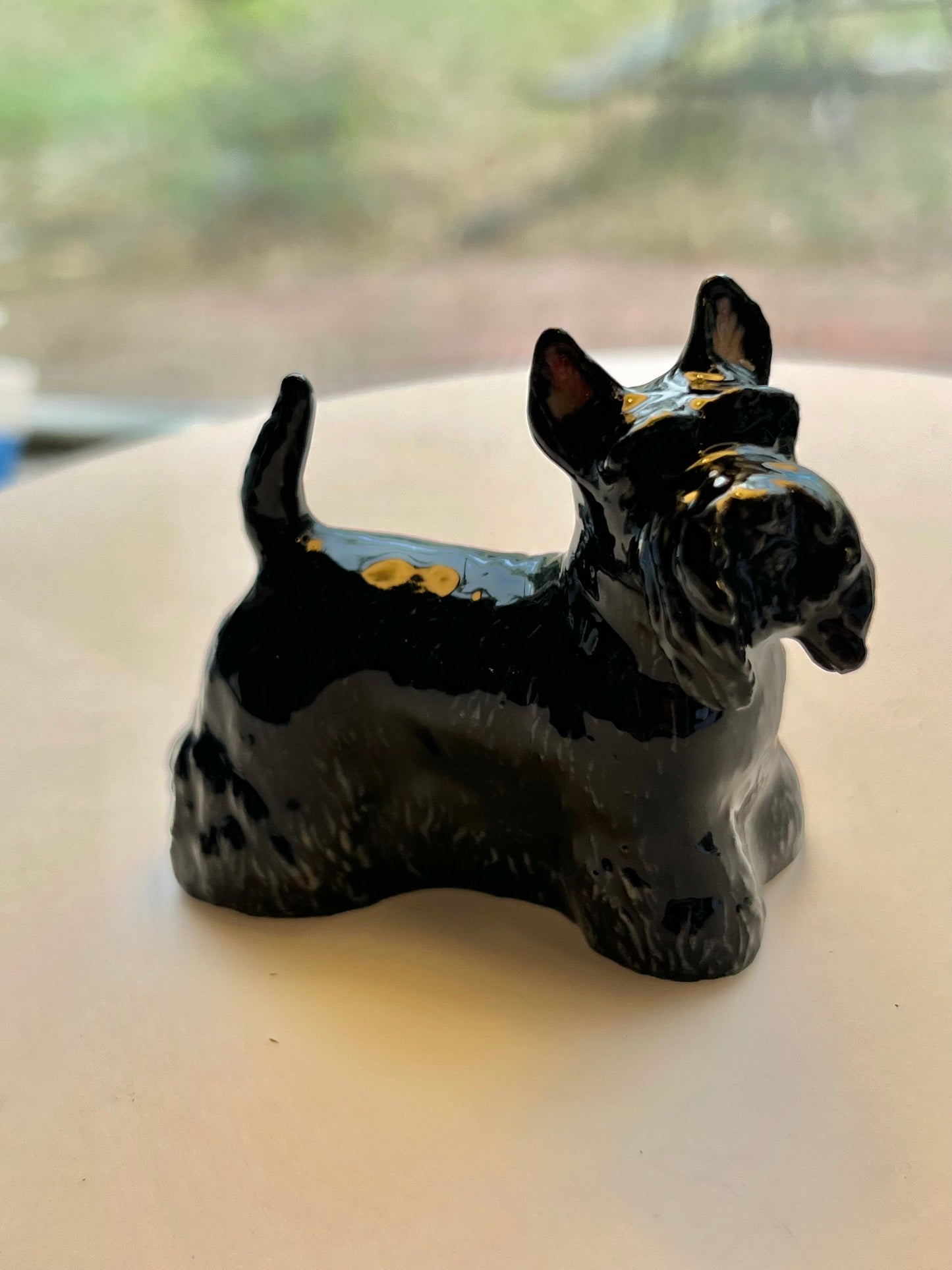 Miniature Porcelain Black Scottish Terrier Scottie