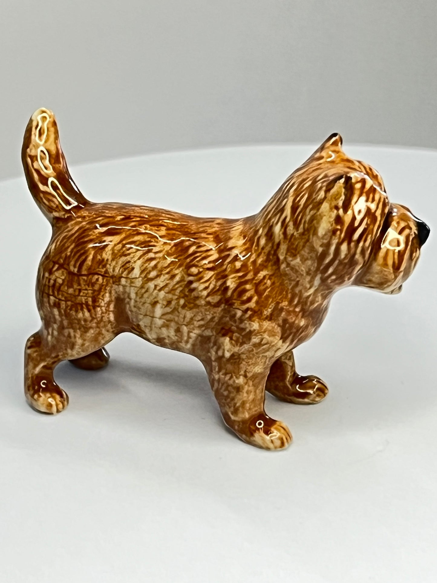 Miniature Porcelain Brown Ginger Cairn Terrier Figurine