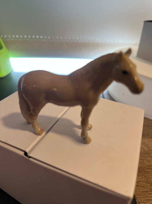 Miniature Porcelain Welsh Mountain Ponies Palomino Horse