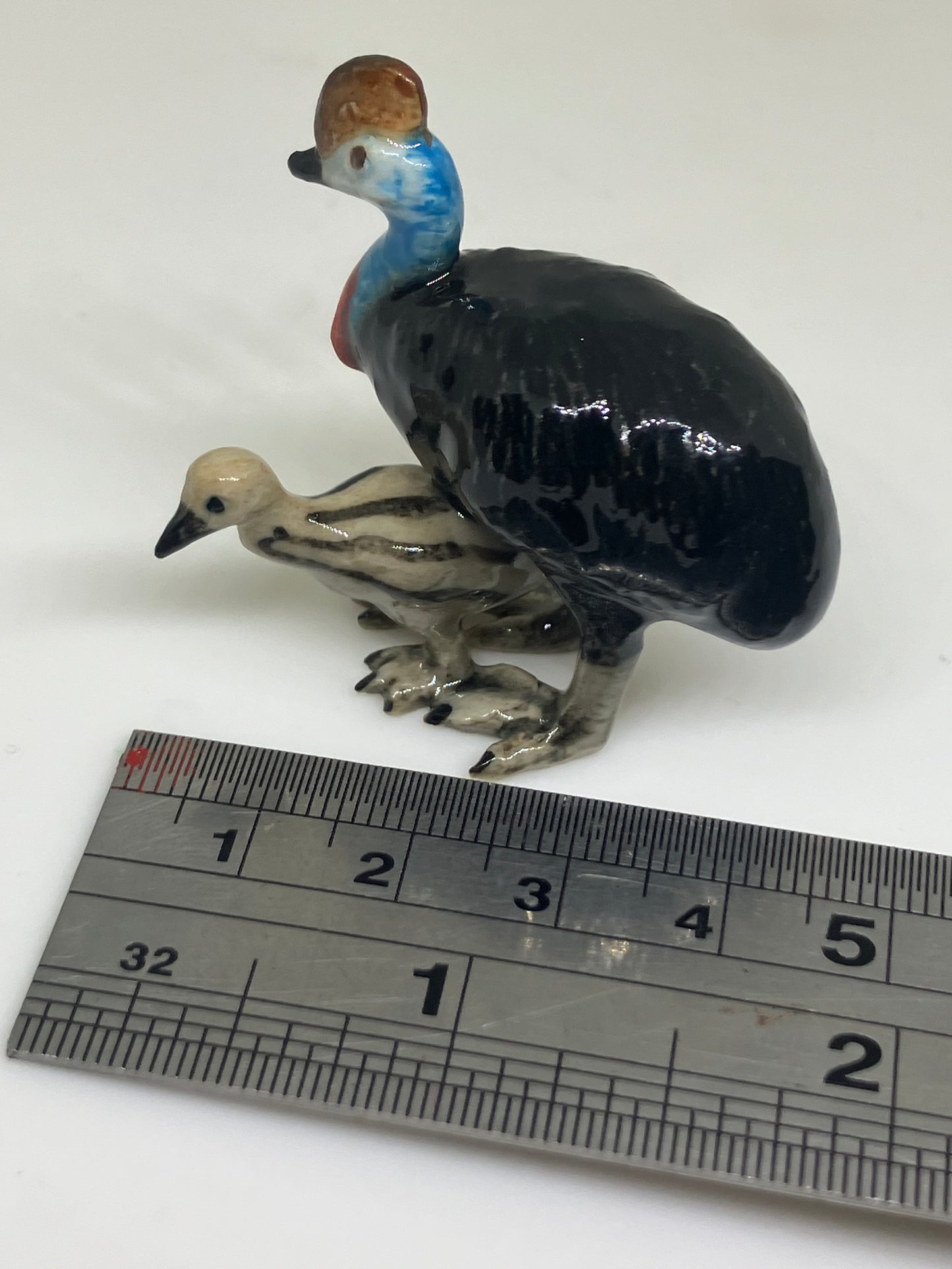 Miniature Porcelain Cassowary Bird Figurines Mini (1Pcs)