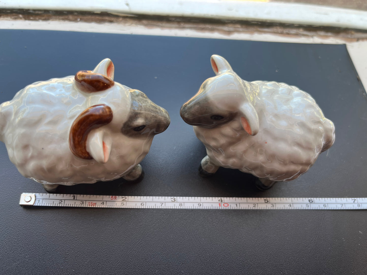 Porcelain Sheep 2pcs Ram and Ewe