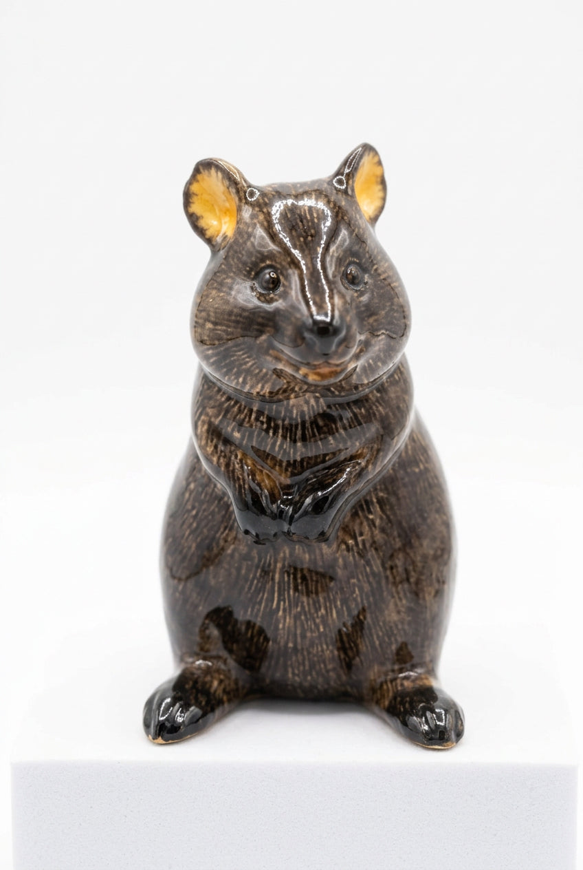 Miniature Porcelain Quokka Figurine