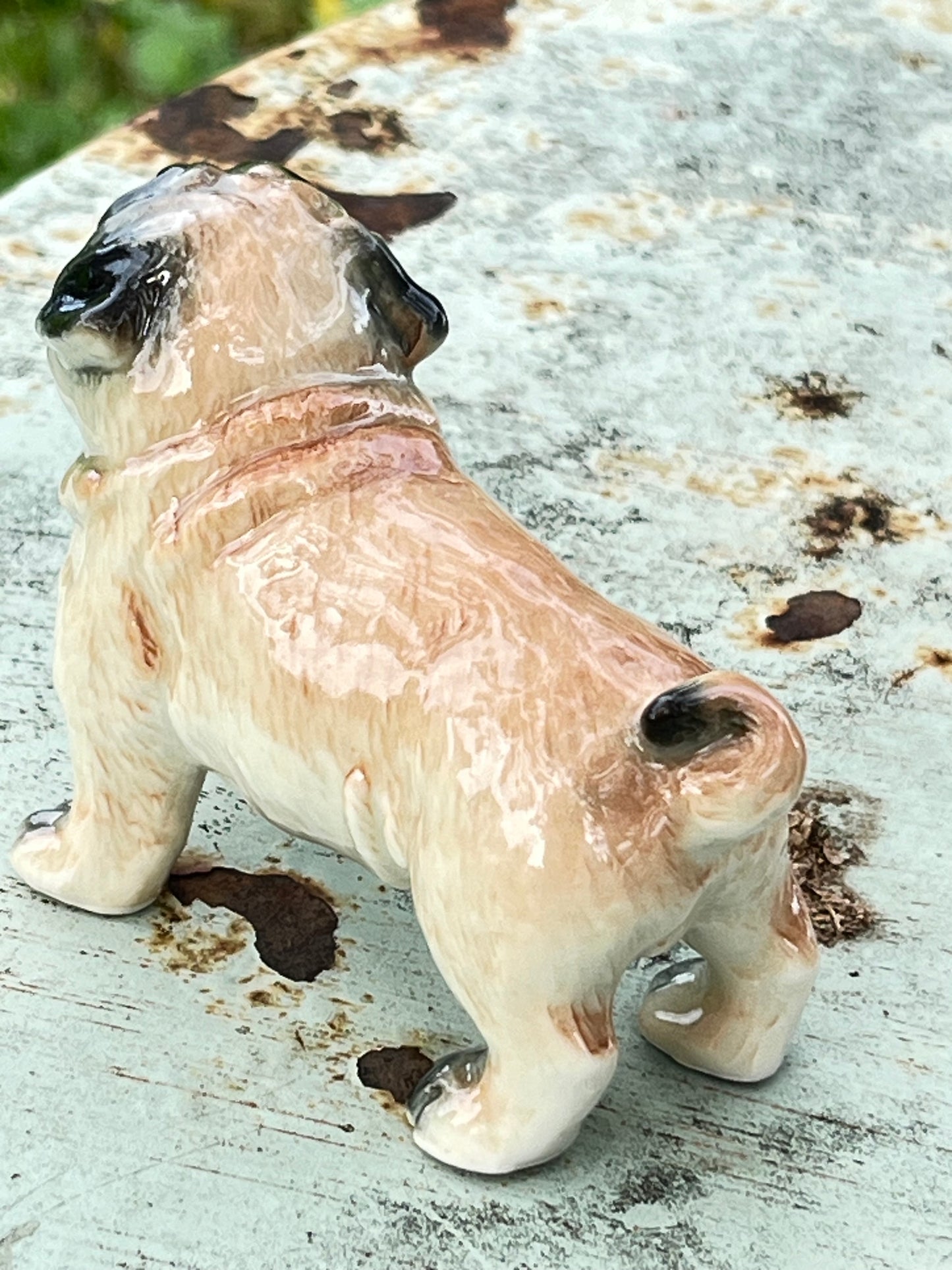 Porcelain Pug Dog Figurine