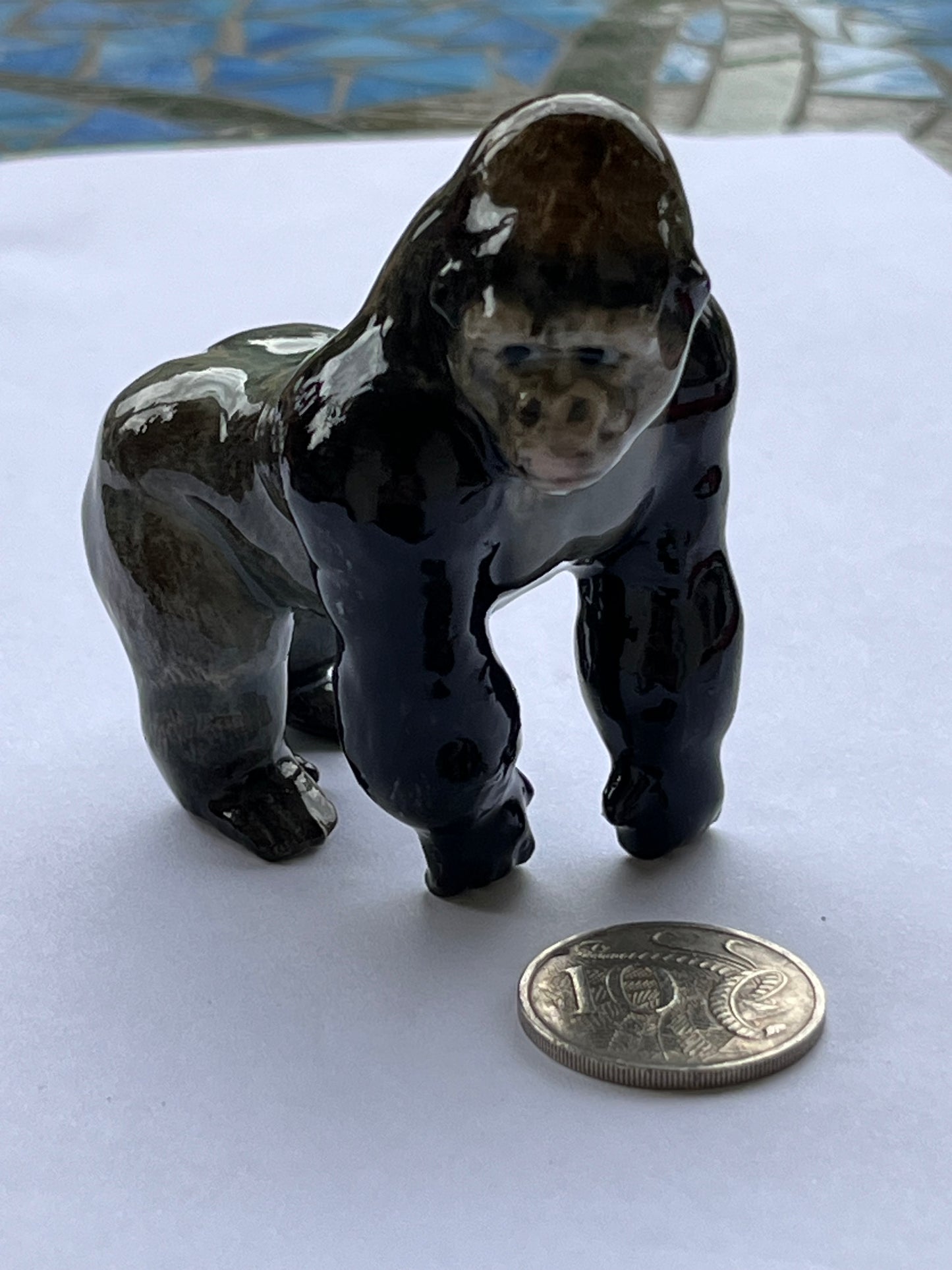 Miniature Porcelain Gorilla
