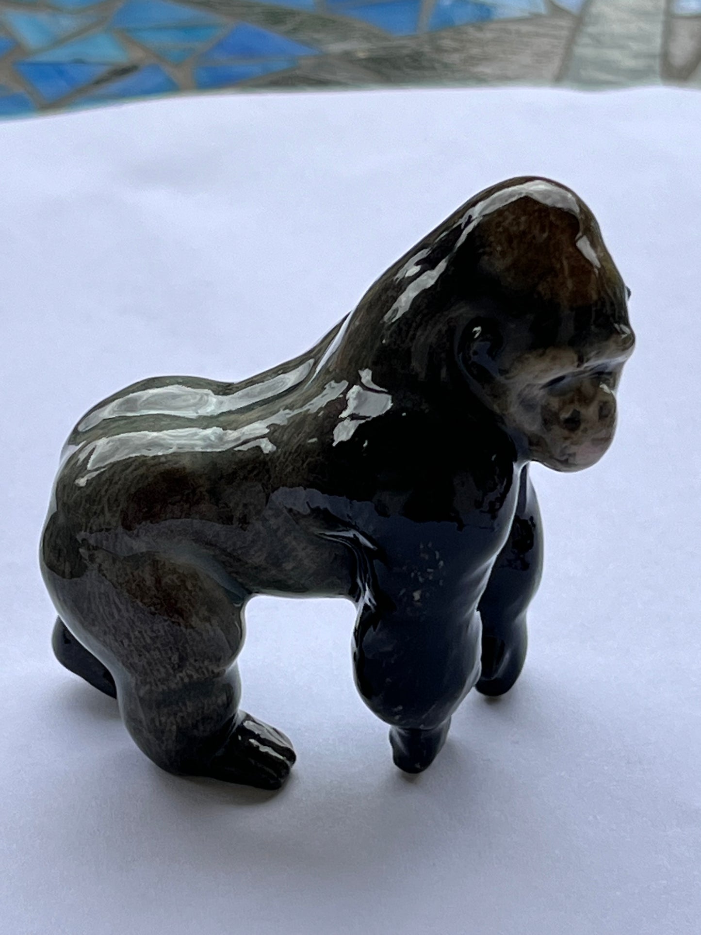 Miniature Porcelain Gorilla