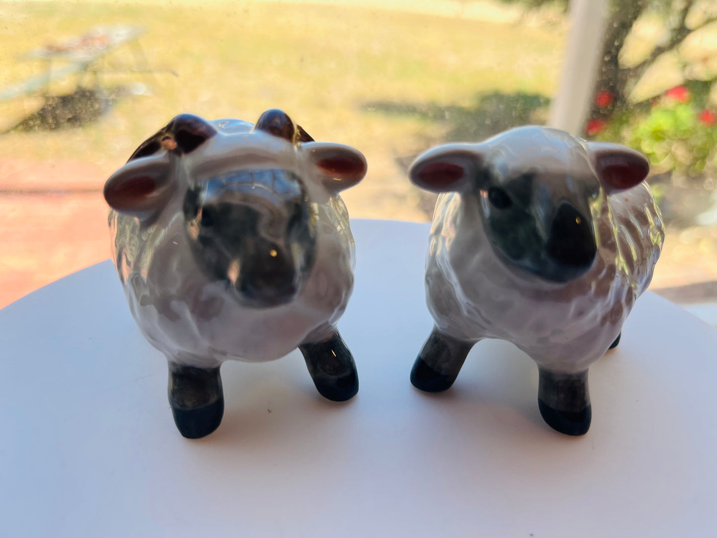 Porcelain Sheep 2pcs Ram and Ewe