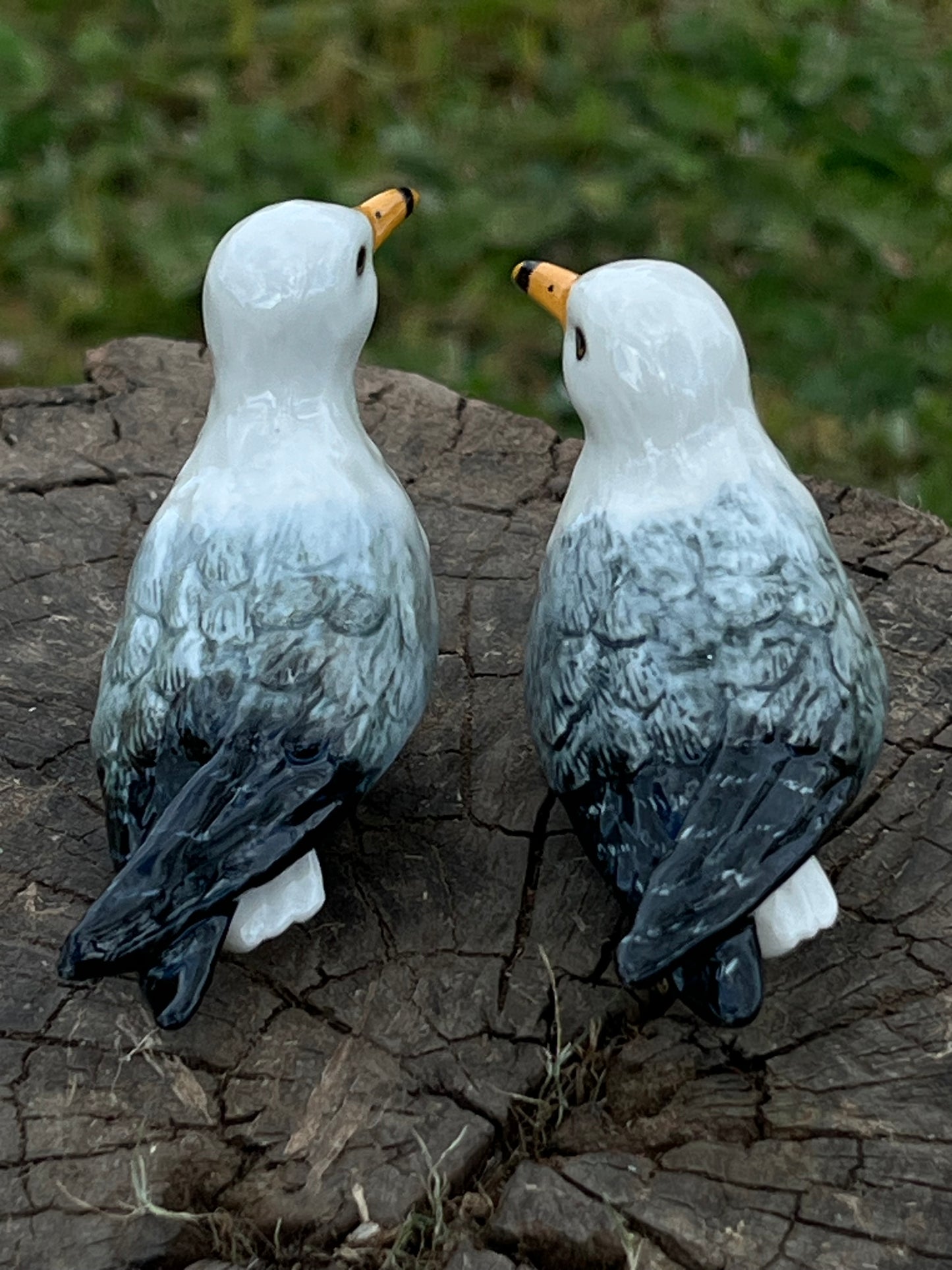 Miniature Porcelain Seagull Figurines — Set of 2