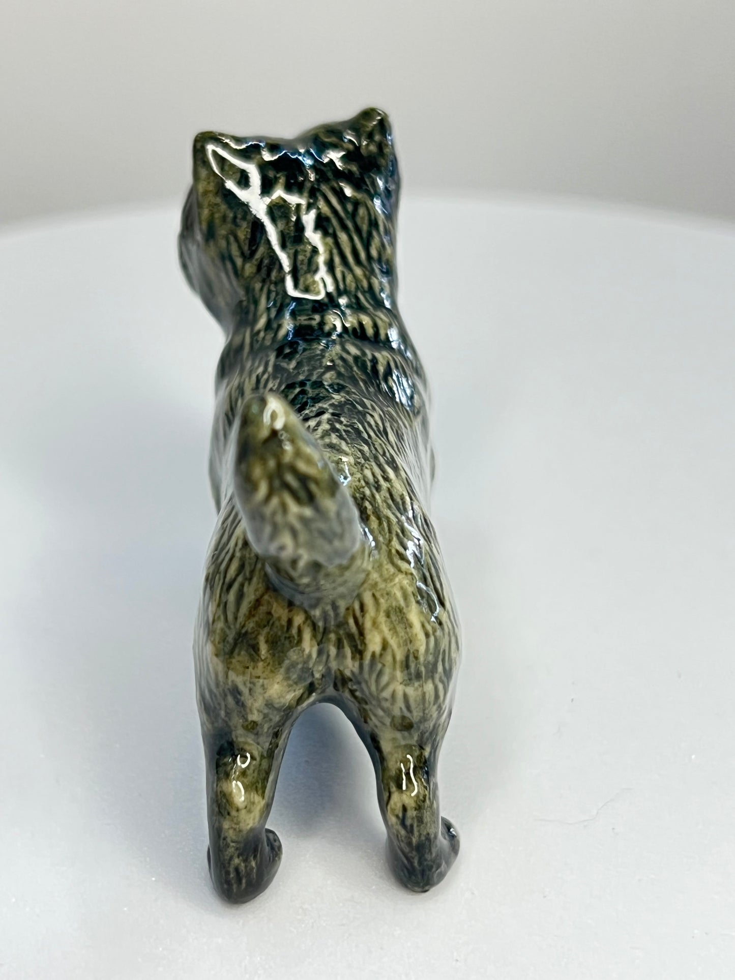 Miniature Porcelain Black Grey Cairn Terrier Figurine