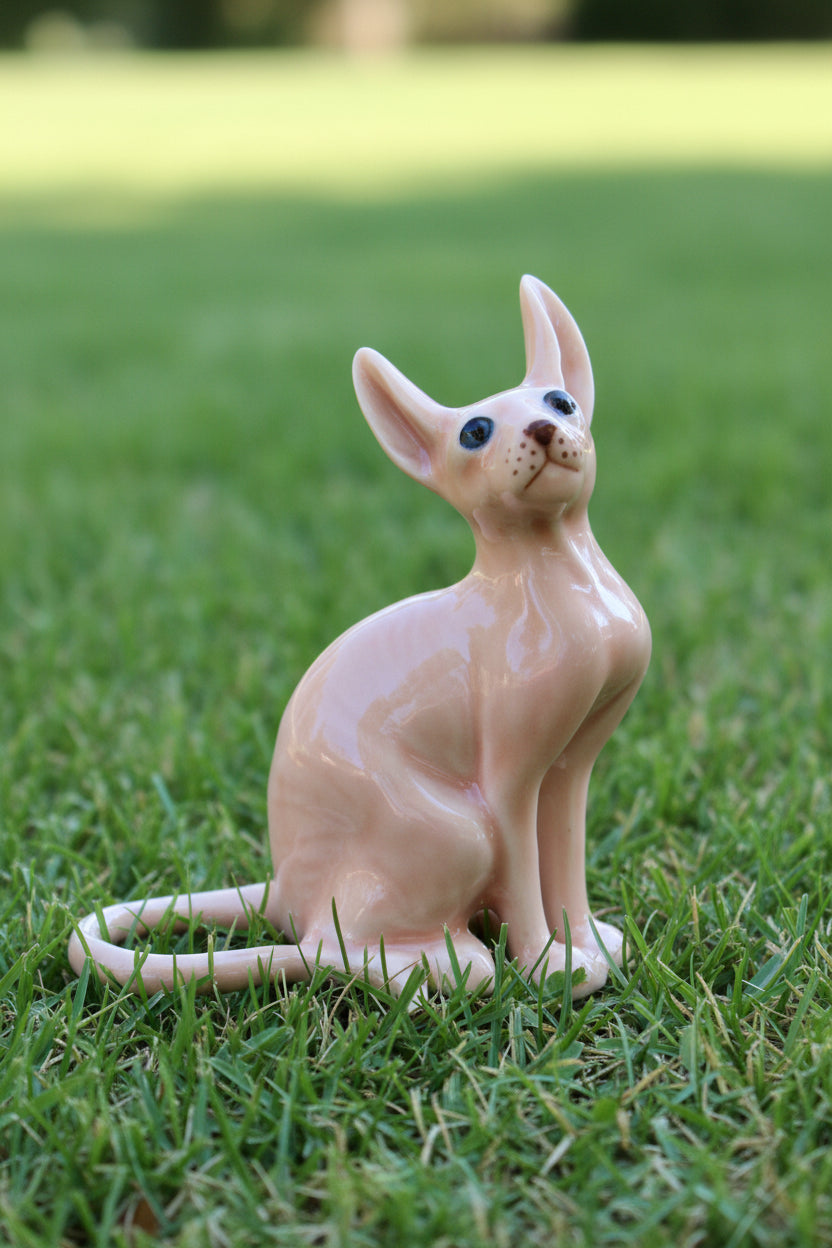 Miniature Porcelain Sphynx Cat