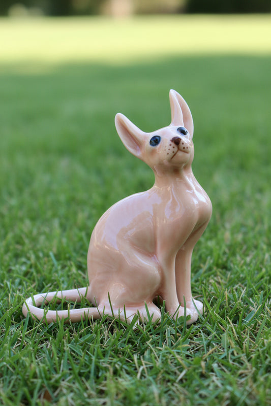 Miniature Porcelain Sphynx Cat