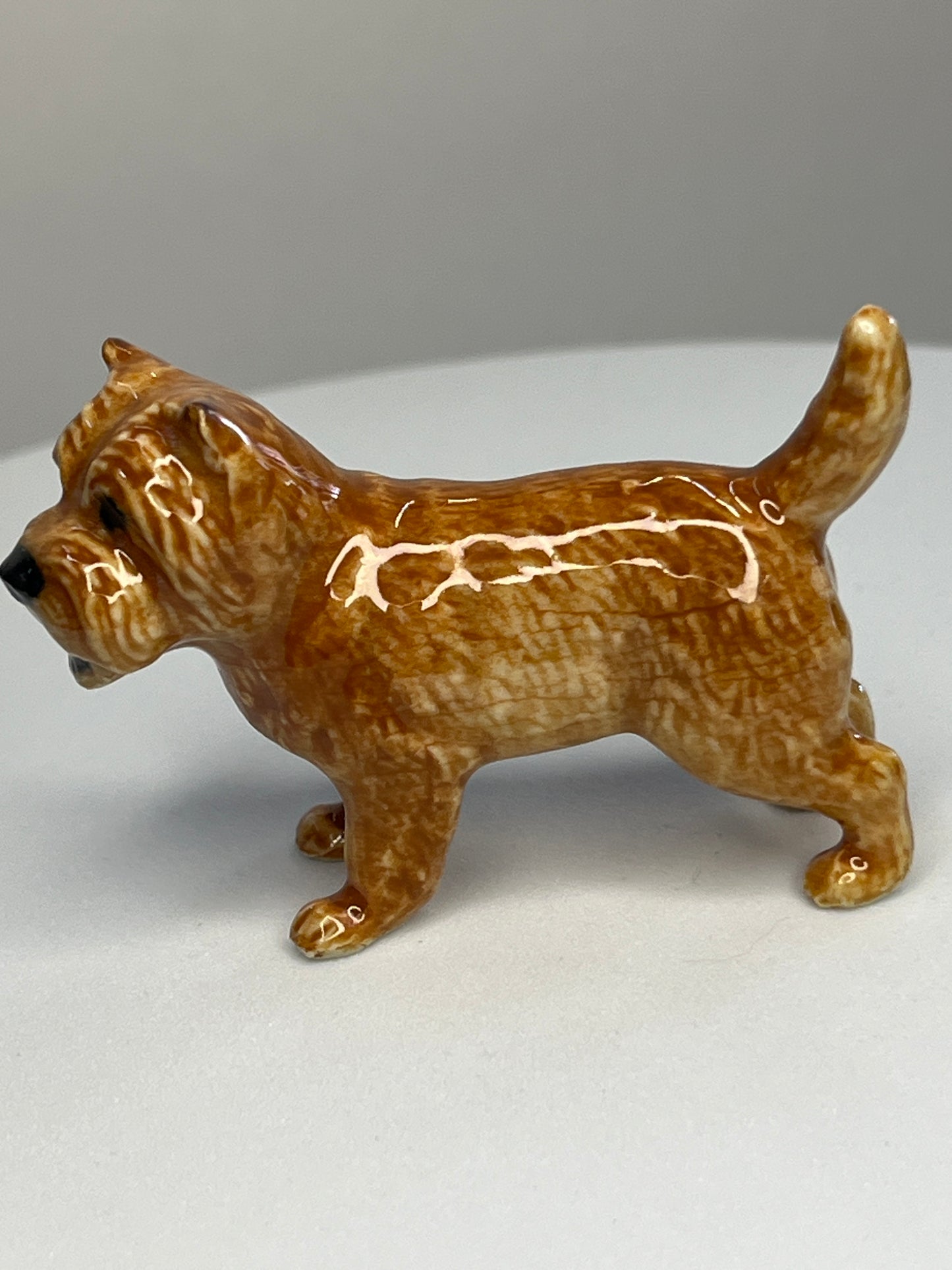 Miniature Porcelain Brown Ginger Cairn Terrier Figurine