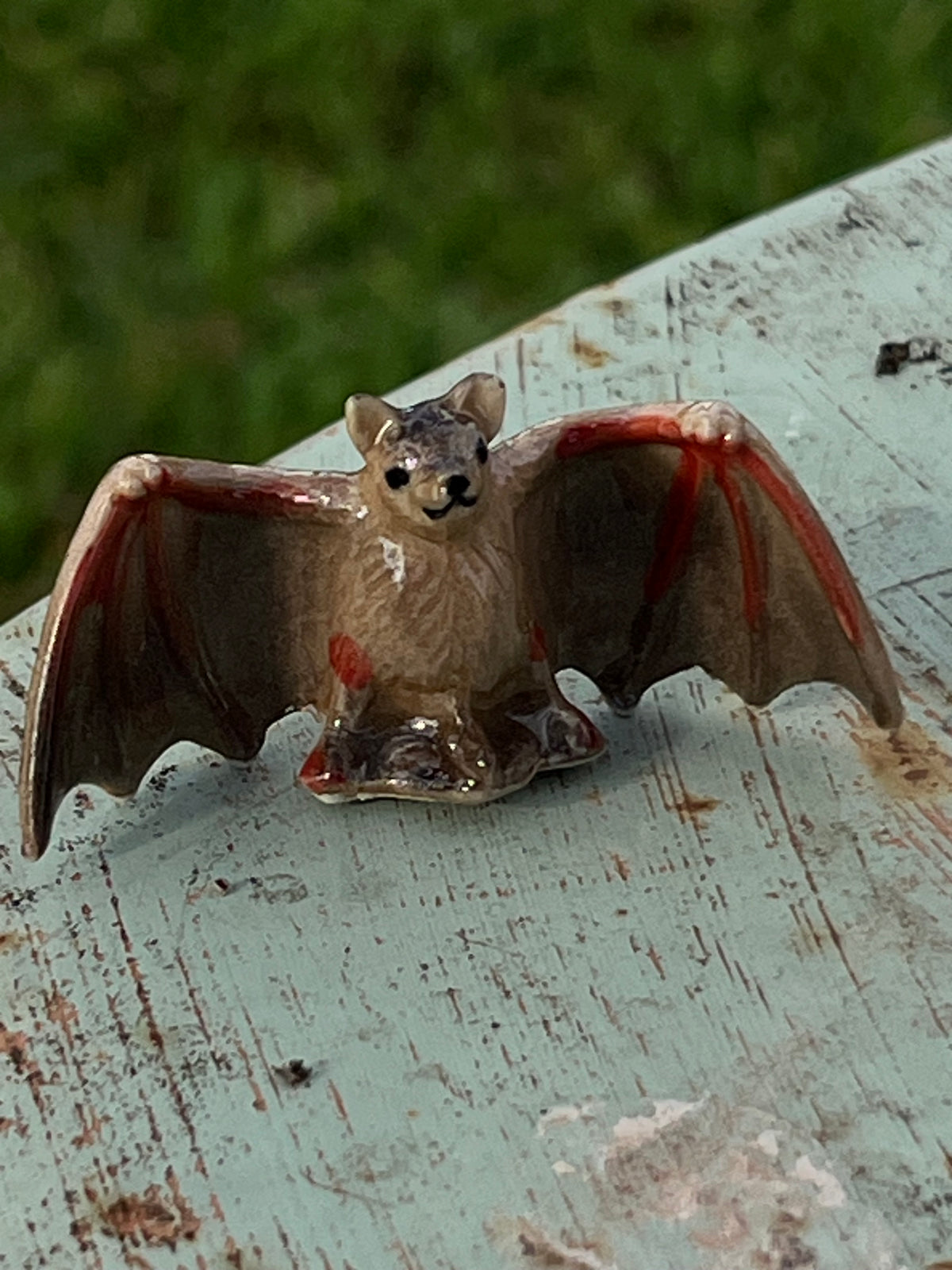 Miniature Porcelain Bat Figurine