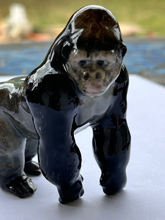 Miniature Porcelain Gorilla