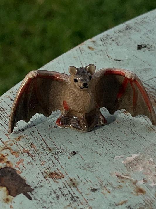 Miniature Porcelain Bat Figurine