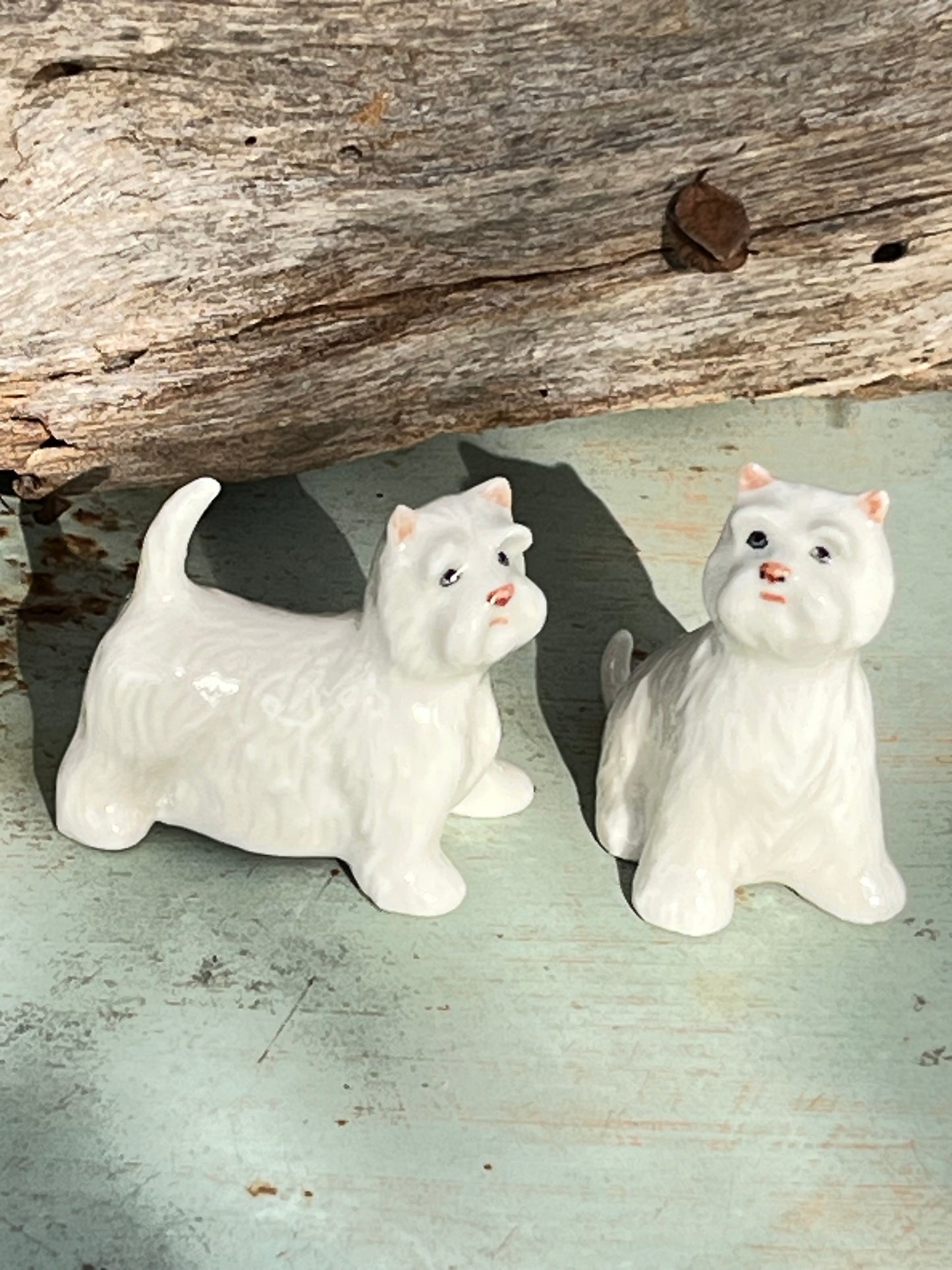 Miniature Porcelain West Highland Terriers White (2pcs)