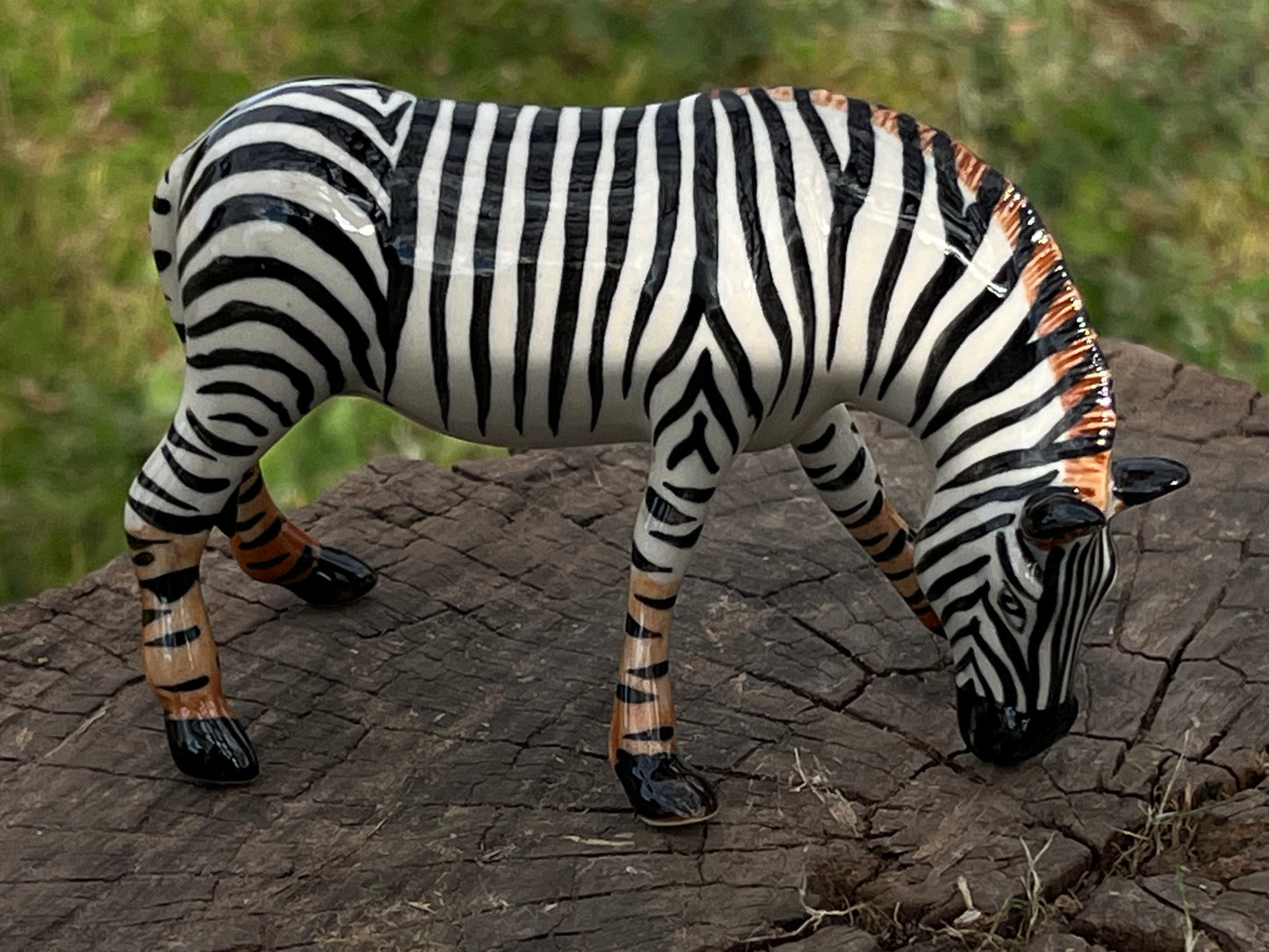Miniature Porcelain Zebra Figurine — Large