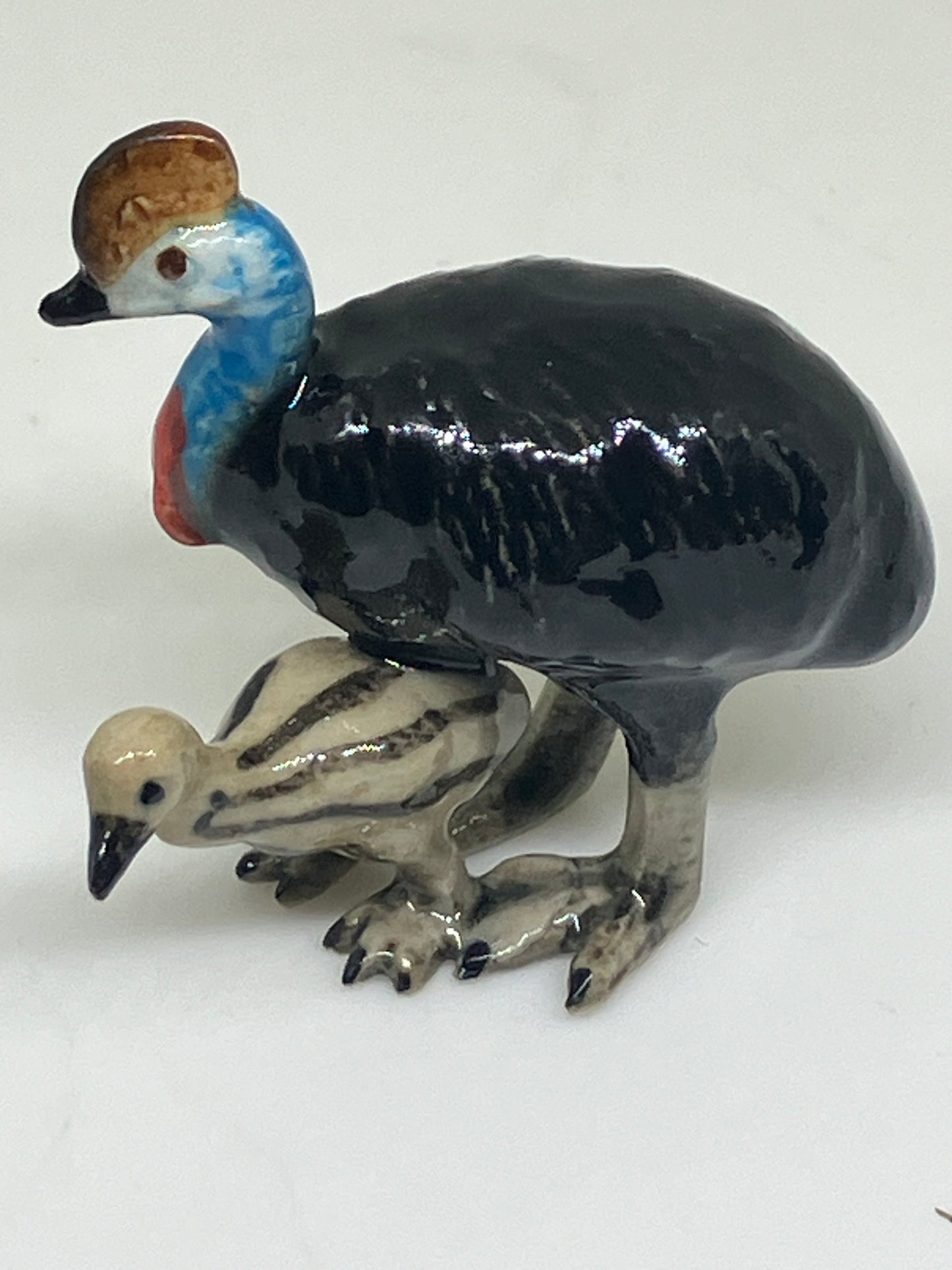 Miniature Porcelain Cassowary Bird Figurines Mini (1Pcs)