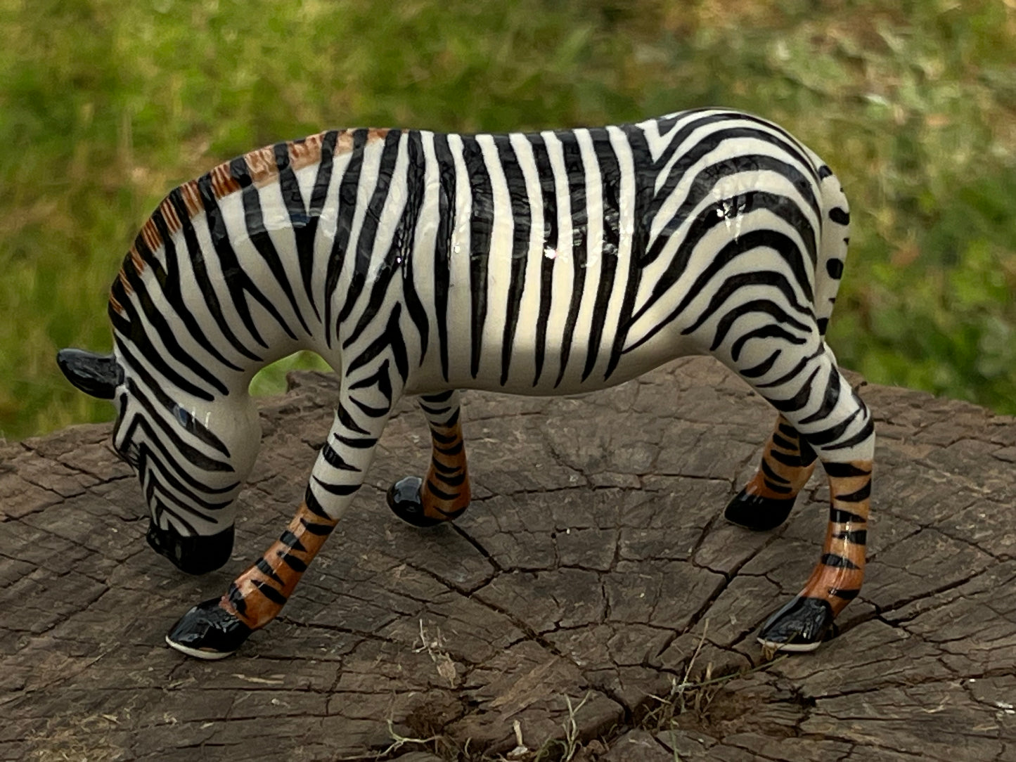 Miniature Porcelain Zebra Figurine — Large