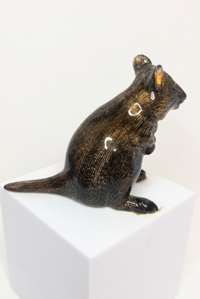 Miniature Porcelain Quokka Figurine