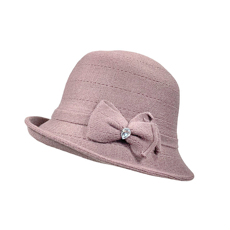 Pink Ladies Hat With Bow